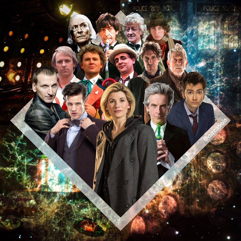 Image depicting all of the Doctors Who